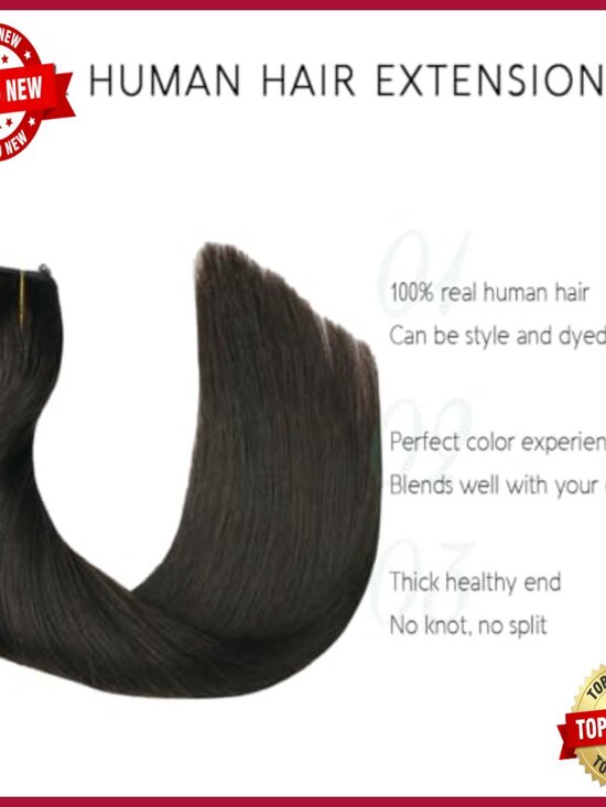18 Inch Real Human Hair Extensions, Invisible Wire, 85g Volume main image 5